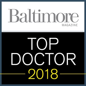 Baltimore Magazine Top Doctor 2018 Award