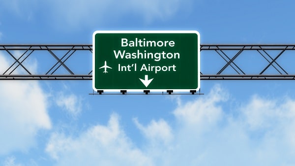 Baltimore Washington Airport Sign