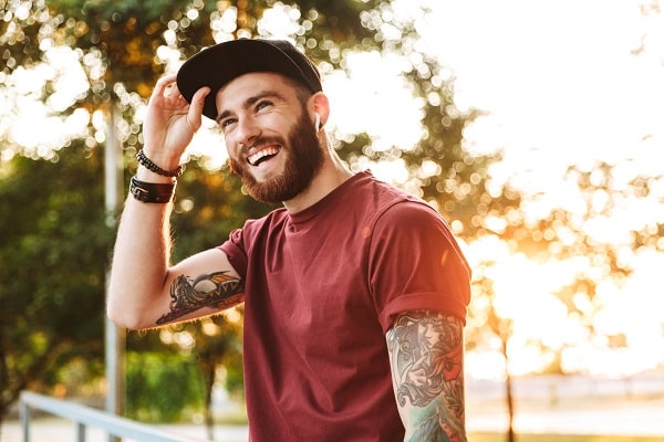 Handsome young man dressed in casual clothing