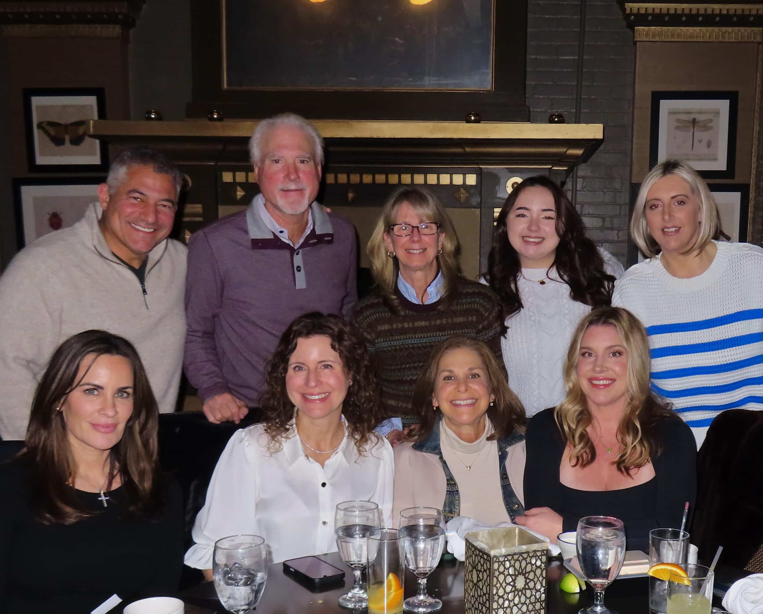 group photo dinner